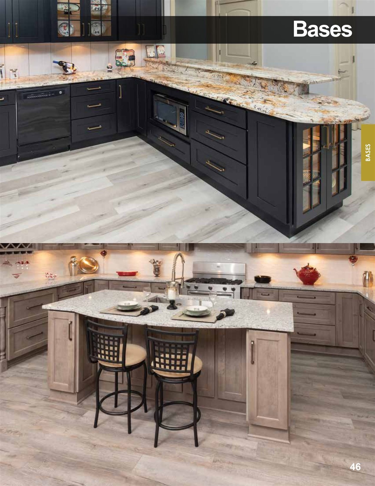 Base cabinets options, catalog sheet 12