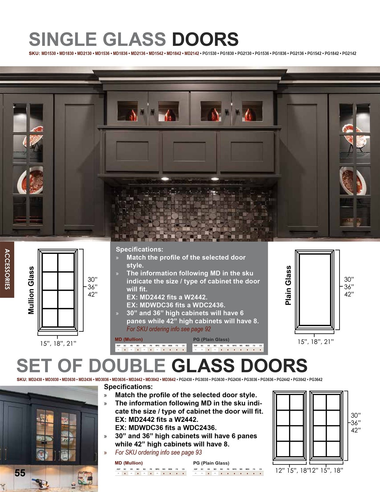 Accessories and storage configurations, sheet 6
